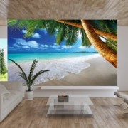 Fotomural-playa-de-arena-con-palmas-y-mar-Mural-playa-de-paraso-bajo-palmas-XXL-playa-decoracin-mural-GREAT-ART-0-1