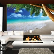 Fotomural-playa-de-arena-con-palmas-y-mar-Mural-playa-de-paraso-bajo-palmas-XXL-playa-decoracin-mural-GREAT-ART-0-3